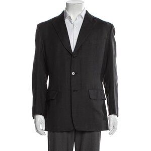 Anderson & Sheppard Savile Row London Birdseye Navy Blazer Size: Large 40R